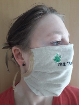 Mund Nasen Alltagsmaske mit Schnürband aus 100% Hanf | reines Naturprodukt | Nachhaltig | Handgefertigt | Regional